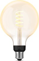 Bol.com Philips Hue Filament Lichtbron E27 Globelamp G125 - warm tot koelwit licht - groot - 1-pack - Bluetooth aanbieding