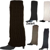 Beenwarmers - Legwarmers - Sleever - Gebreide kabel - Zwart - Onesize