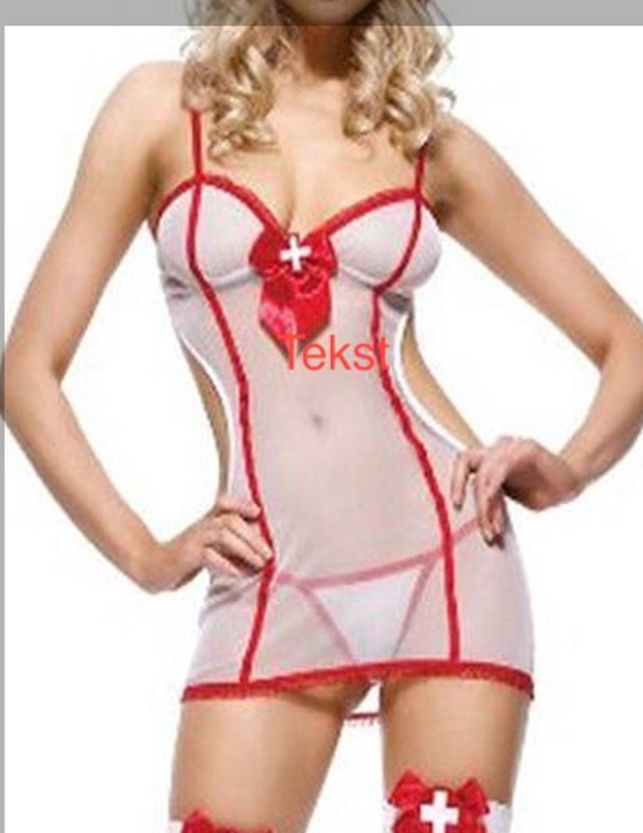 Goedkoopste Body Pleasure - super strak - sexy lingerie - verpleegster setje- nurse - party outfit - tl87 - rollenspel - verpakt in gave bodypleasure cadeaubox - one size - zuster wat doet u nu