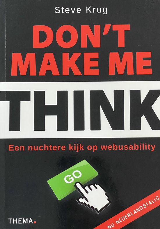 Cover van het boek 'Don't make me think' van Steve Krug