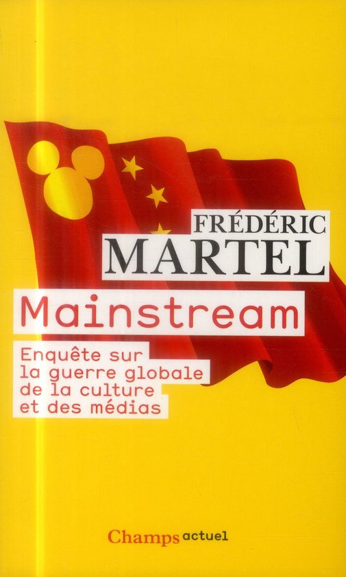 Boek met de titel Mainstream, met rode en gele kleuren en een Chinese vlag.