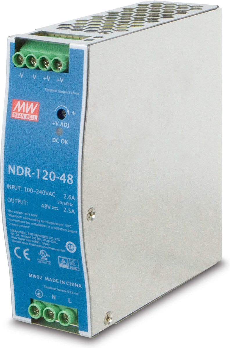 PLANET PWR-120-48 power supply unit 120 W Blauw, Grijs