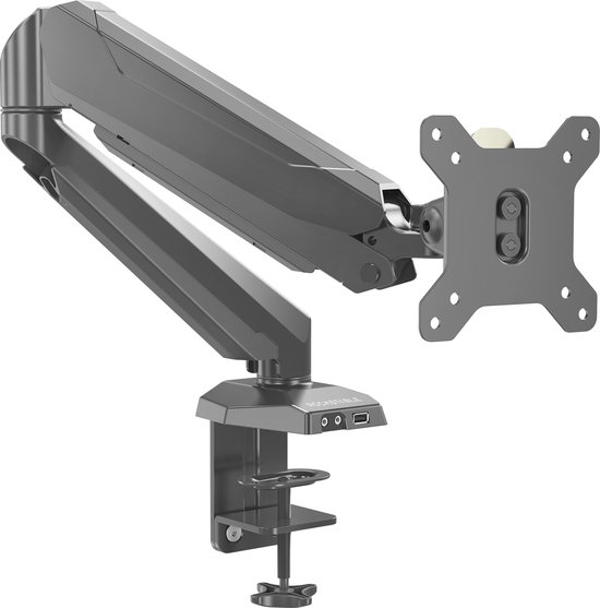 ROCKSTABLE RS-MM010B Monitor arm - Voor 1 scherm - Draai- en kantelbaar - USB 3.0 poort - Microfooningang en audio-uitgang - 13-32" inch - Zwart