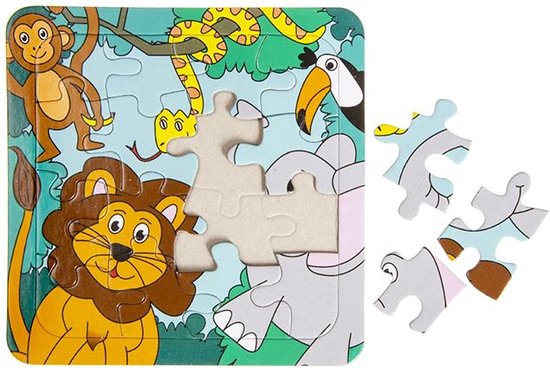 menigte Absoluut Executie 3 Puzzels - Puzzels - Puzzel Karton - Puzzel - Jungle puzzel - kinderen -  peuters -... | bol.com