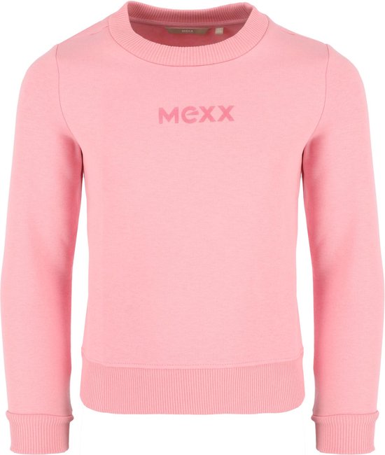Crew Neck Sweater Meisjes - Bright Roze - Maat 122-128