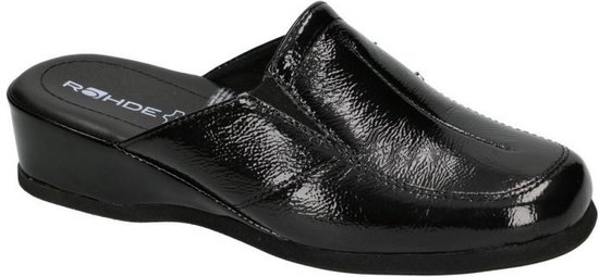 Rohde -Dames - zwart - pantoffels - maat 40
