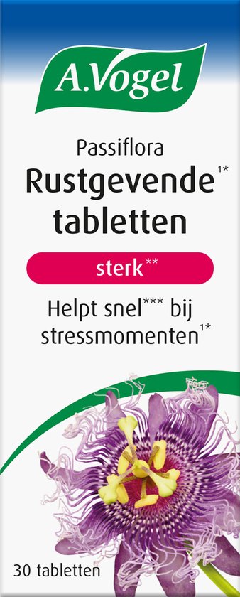 A.Vogel Passiflora Rustgevende sterk tabletten - Passiebloem helpt snel*** bij stressmomenten.* - 30 st - A.Vogel