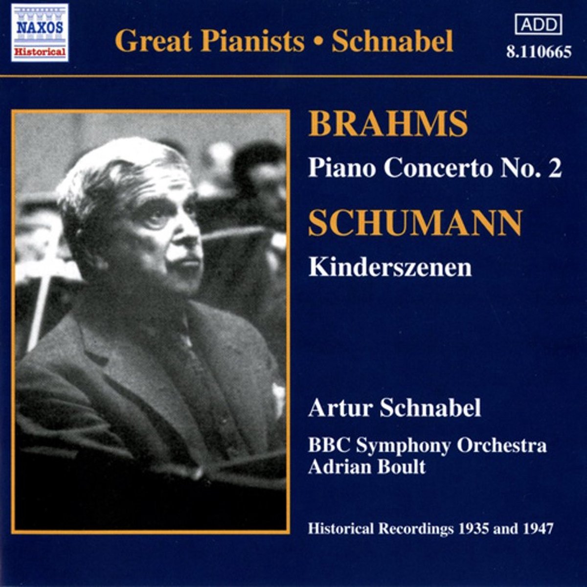 Artur Schnabel - Brahms: Piano Concerto 2 & Kinderszenen (CD)