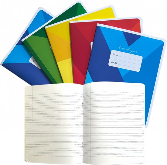 Verhaak Oefenschrift - A5 formaat - 6-3-6 Oefenregels - 36 pagina's - 5 schriften