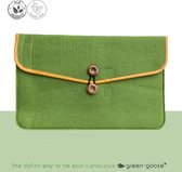green-goose® Laptophoes 15" | 36,5x26 cm | Groen | Voor Max 15" Laptop of Tablet | Duurzaam Vilt