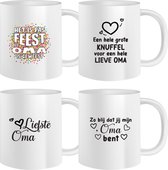 4 Mokken voor de liefste Oma | Mok | Koffie | Thee | Cadeau | Kado | Grappig