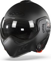 ROOF Boxer V8 Matt Black - ECE goedkeuring - Maat XXL - Integraal helm - Scooter helm - Motorhelm - Zwart - ECE 22.05 goedgekeurd