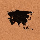 Prikbord Azië kurk | 60x40 cm liggend | Fotofabriek Azië kaart