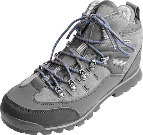 Donkergrijs blauwe ronde schoenveters voor werkschoenen | Lengte: 230cm | Dikte: 4,5mm