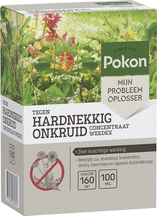 Pokon tegen Hardnekkig Onkruid Concentraat - 100ml - Goed voor 160m2 - 12,5ml per 1l water van Merkloos	 — afbeelding 2