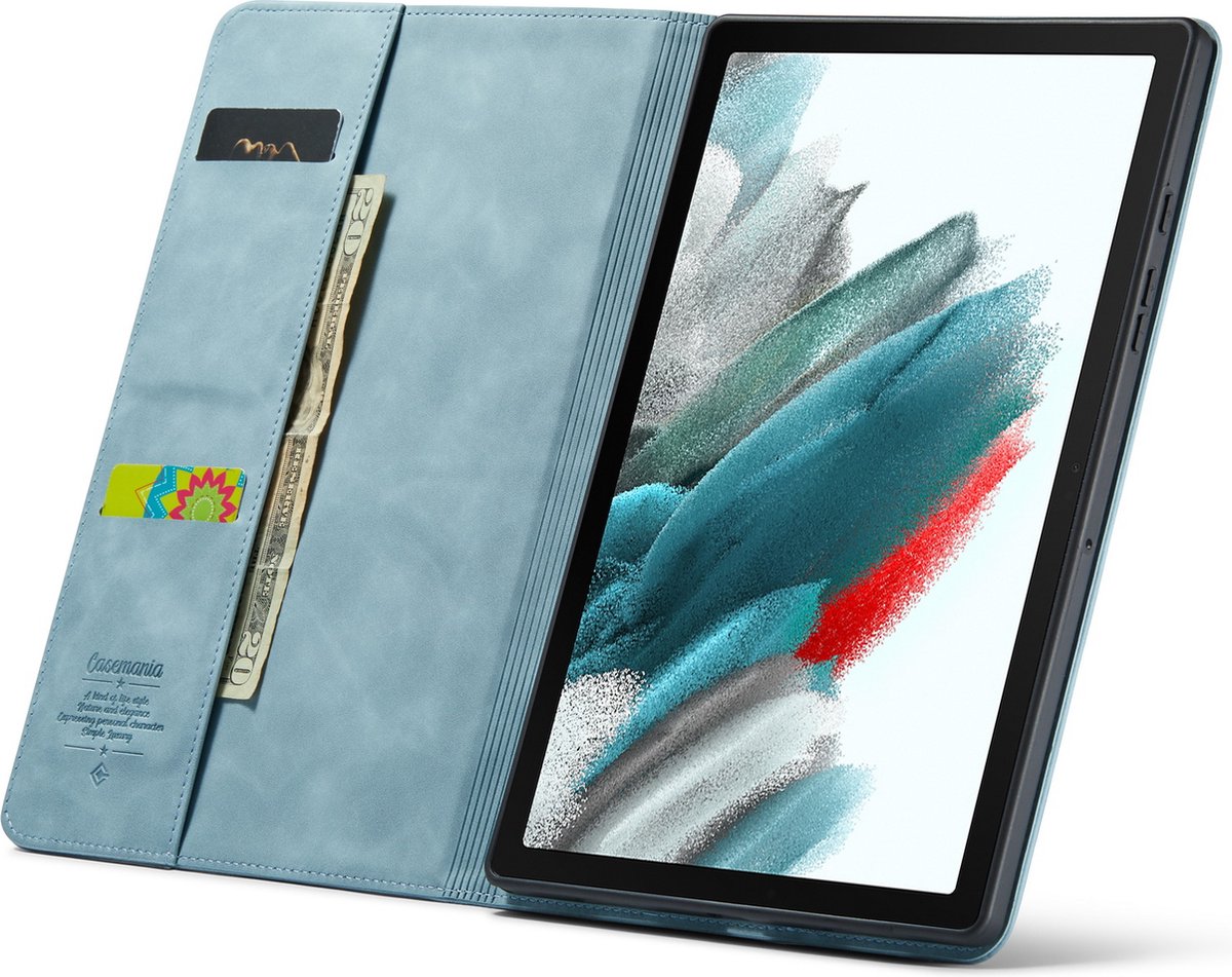 Samsung Galaxy Tab A8 Hoes Aqua Blue Casemania Book Cover