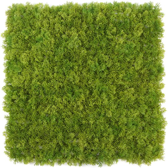 Emerald Green | MOSS - 50 x 50 cm - Kunstmos voor decoratief binnen- en buiten gebruik - Groene moswand - 5j UV garantie - JIVANA