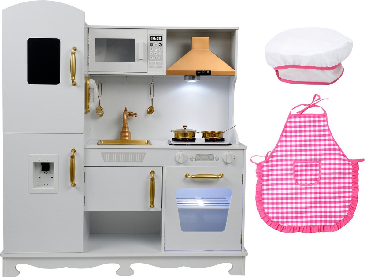 Label Label houten speelkeuken Bistro roze kids