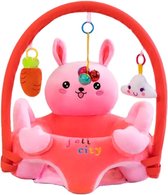 AdomniaGoods - Baby zitkussen - Baby zitstoel - Baby zitje - kinderstoel - Baby zitzak - Babyspeelgoed - Donker roze