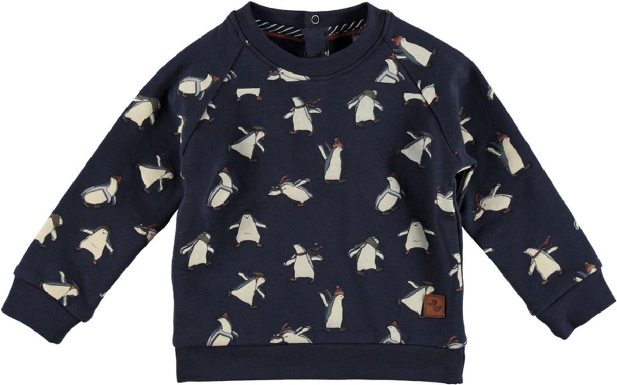 Ducky Beau-Baby Sweater -Blue nights