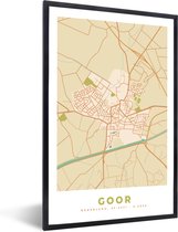 Fotolijst incl. Poster - Kaart - Goor - Stadskaart - Plattegrond - 40x60 cm - Posterlijst