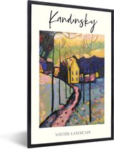 Fotolijst incl. Poster - Kunst - Kandinsky - Winter landscape - 40x60 cm - Posterlijst