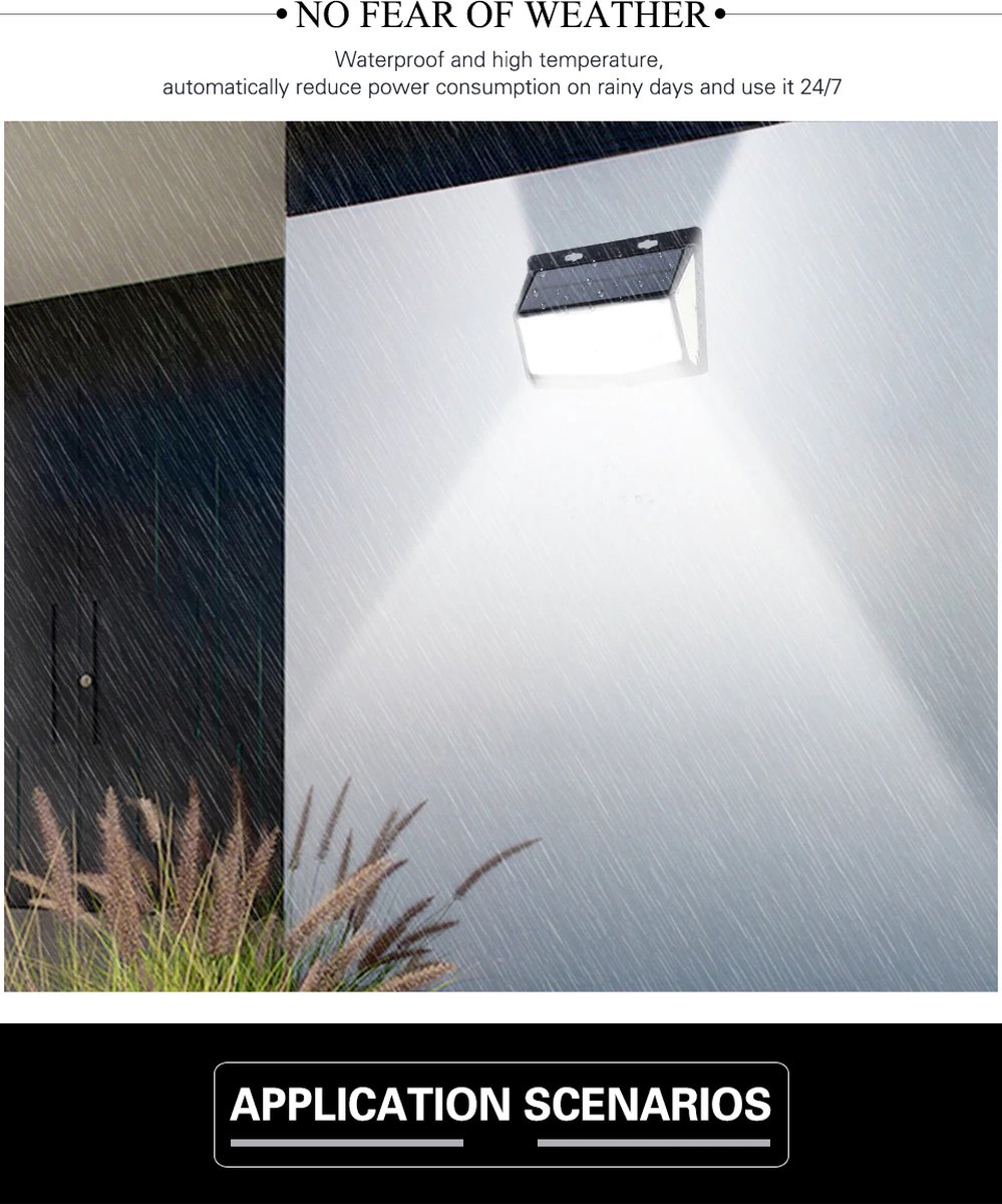 SolarEssence buitenlamp met sensor – 1600 lumen