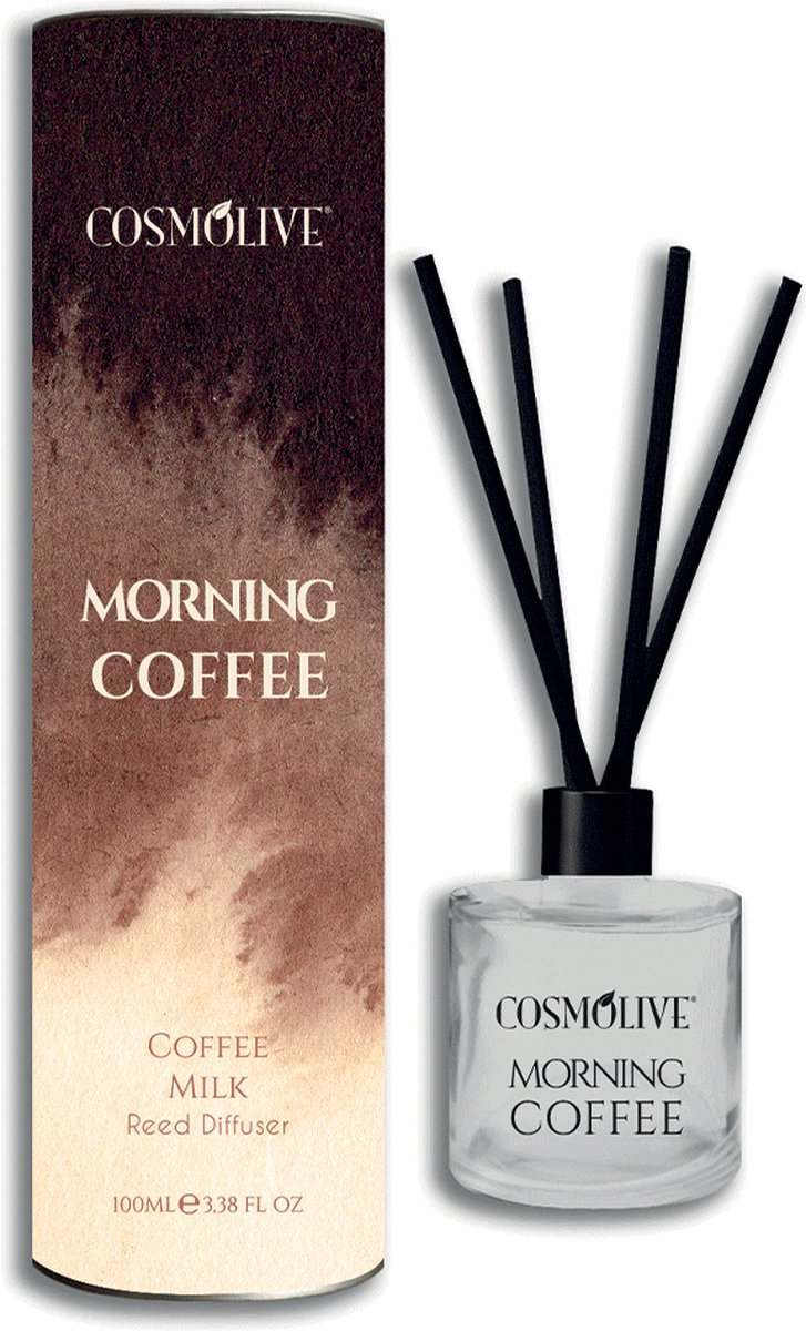 Cosmolive - Morning Coffee - Kamerparfum met bamboestokjes - 100 ml