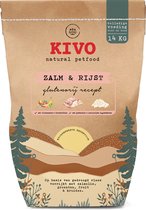 Kivo Petfood Croquettes pour chiens Saumon & Riz 14 kg Pressée à froid - Sans gluten