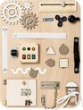 Afbeelding van het spelletje Montessori speelgoed - Activiteitenbord ENJOY - Motoriek speelgoed - Ontdekbord - Busy Board