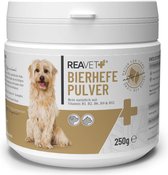 ReaVET - Biergist poeder voor Honden, Katten & Paarden - Hoog gehalte aan natuurlijk Vitamine B-complex - 100% natuurlijk en puur - 250g
