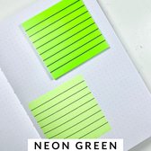 Akyol - Sticky Notes - Neon green transparante sticky notes - memoblok met 50 memoblaadjes - zelfklevend - waterbestendig - herbruikbaar - 76x76mm