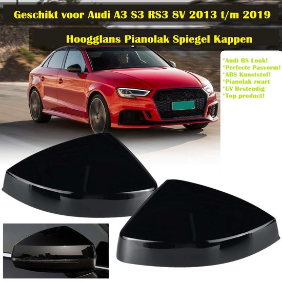 Audi A3 8V Hoogglans Zwarte Spiegelkappen Spiegel Buitenspiegel Kap  Sportback S Line | bol