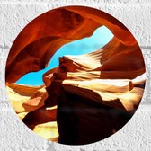 WallClassics - Sticker Muursticker Cercle - Antelope Canyon - 20x20 cm Photo sur Sticker Muursticker