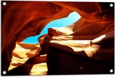 WallClassics - Tuinposter – Antelope Canyon - 75x50 cm Foto op Tuinposter  (wanddecoratie voor buiten en binnen)
