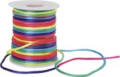 Macramé koord, regenboogkleuren, dikte 2 mm, 40 m/ 1 rol