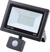 Hofftech LED Straler - Bouwlamp Smd met Sensor - 50 Watt - IP65