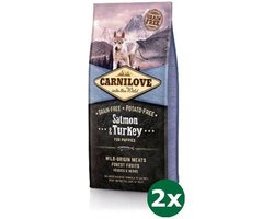 2x12 kg Carnilove salmon / turkey puppies hondenvoer