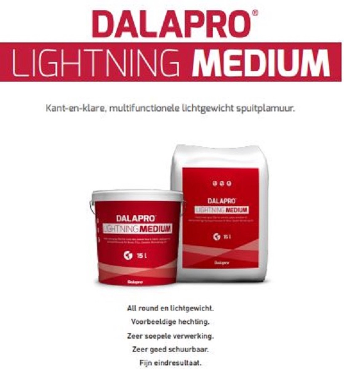 DALAPRO MEDIUM LIGHTNING - 15 LTR - SPUITPLAMUUR - ZAK - Dalapro