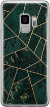 Casimoda® hoesje - Geschikt voor Samsung S9 - Abstract Groen - Backcover - Siliconen/TPU - Groen