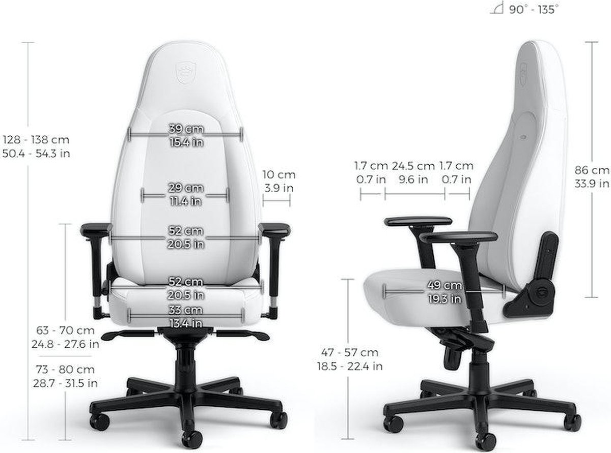 Noblechairs Icon gamestoel White edition – foto 3