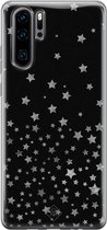 Casimoda® hoesje - Geschikt voor Huawei P30 Pro - Counting The Stars - Siliconen/TPU - Soft Case - Zwart - Sterren