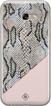 Casimoda® hoesje - Geschikt voor Samsung A5 2017 - Snake Print - Backcover - Siliconen/TPU - Roze