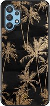 Casimoda® hoesje - Geschikt voor Samsung Galaxy A32 5G - Palmbomen - Zwart TPU Backcover - Planten - Zwart
