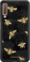 Casimoda® hoesje - Geschikt voor Samsung Galaxy A7 (2018) - Bee Yourself - Zwart TPU Backcover - Geen opdruk - Zwart