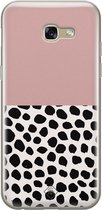 Casimoda® hoesje - Geschikt voor Samsung A5 2017 - Stippen roze - Backcover - Siliconen/TPU - Roze