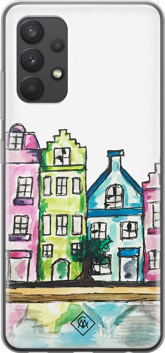Casimoda® hoesje - Geschikt voor Samsung A32 4G - Amsterdam - Backcover - Siliconen/TPU - Multi