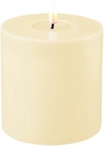 Luxe LED kaars - Crème LED Candle 10 x 10 cm - net een echte kaars! Deluxe Homeart