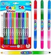 Carioca - BiColor Viltstiften - 12 Stiften = 24 Kleuren