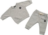 Baby kledingset Grijs Little Team B jogging set 6 -12 maanden (mt 74-80)